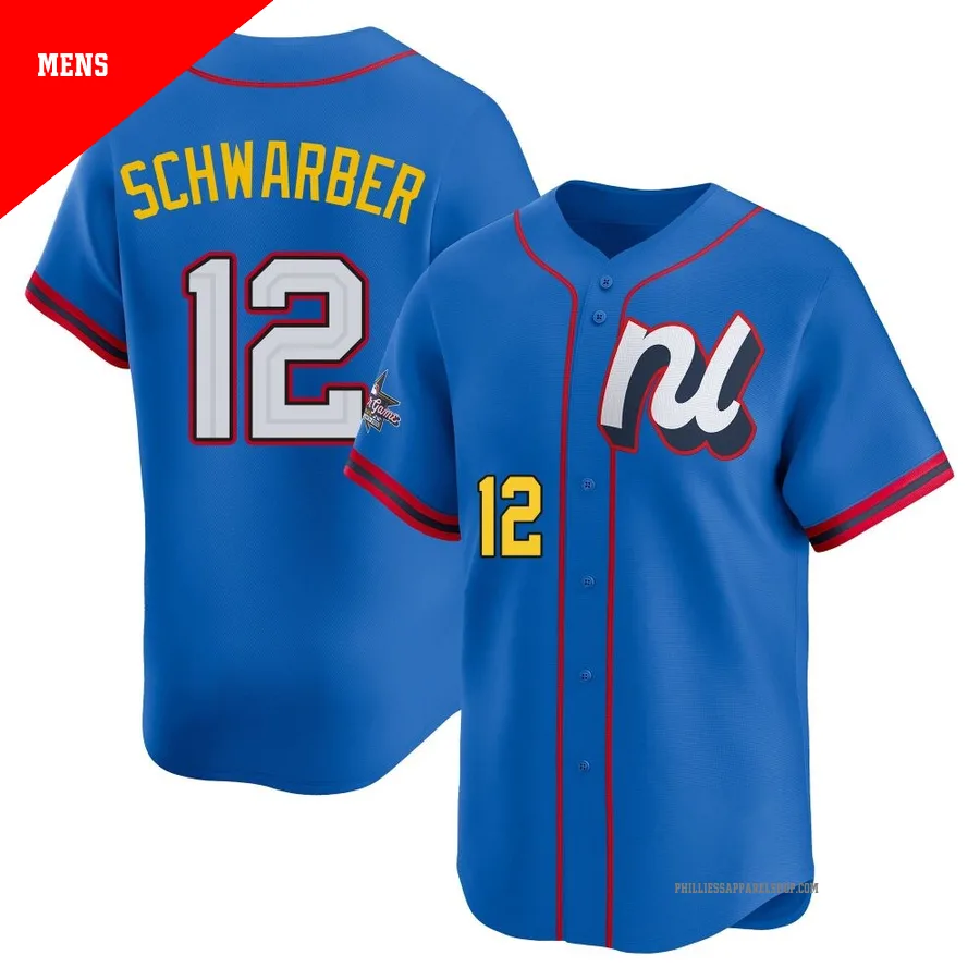 Philadelphia Phillies ＃12 Kyle Schwarber Men's Blue Limited National League 2025 All-Star Edition Jersey