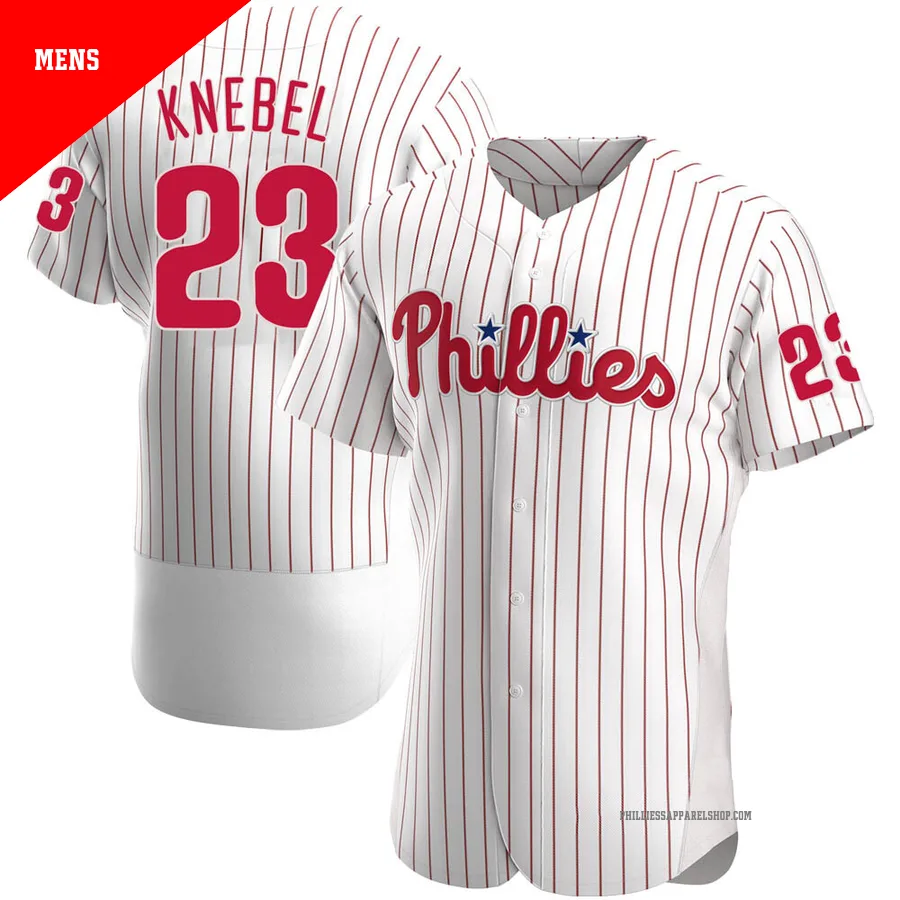 Philadelphia Phillies ＃23 Corey Knebel Men's White Authentic Home Jersey