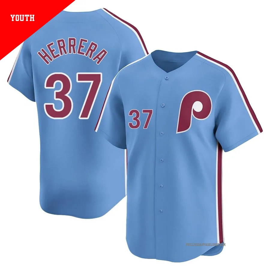 Philadelphia Phillies ＃37 Odubel Herrera Youth Light Blue Limited Alternate Jersey