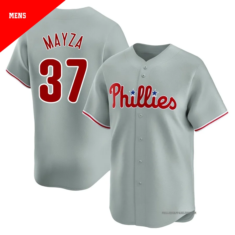 Philadelphia Phillies ＃37 Tim Mayza Men's Gray Limited Away Jersey