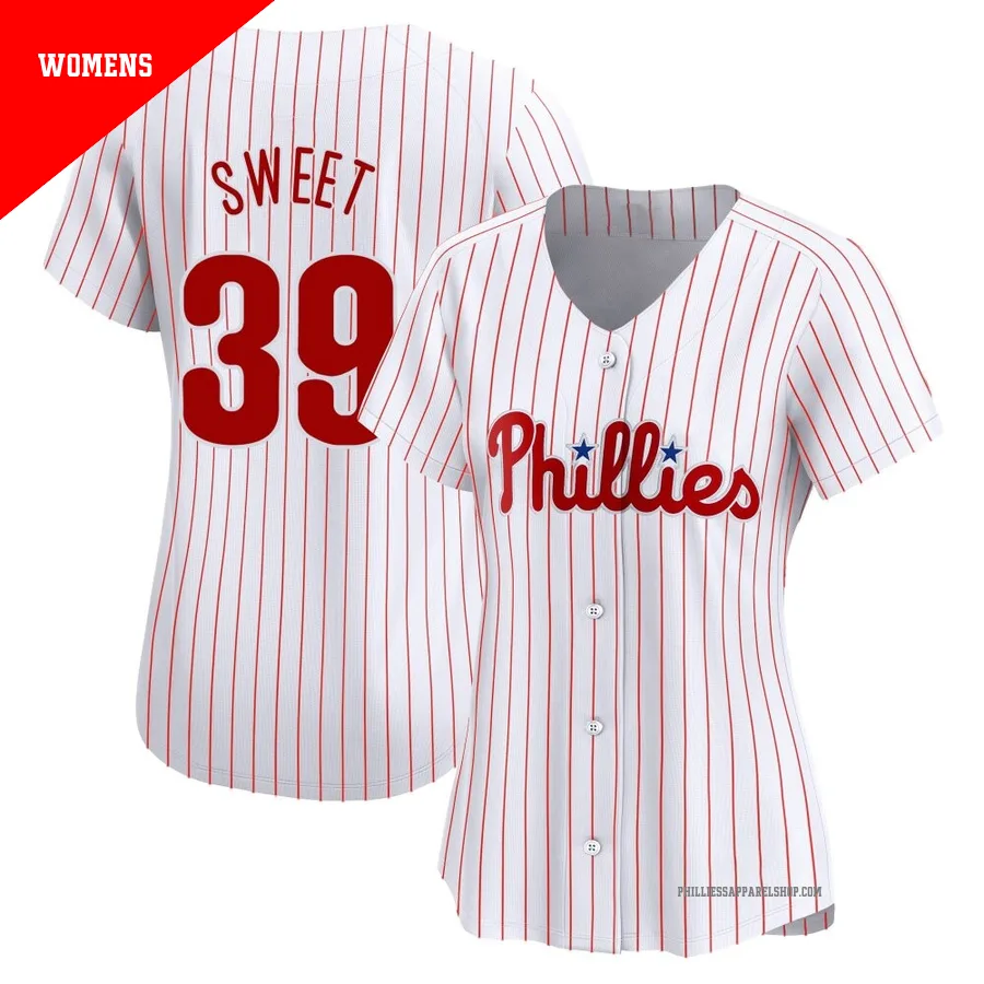 Philadelphia Phillies ＃39 Devin Sweet Women's White Limited Home Jersey