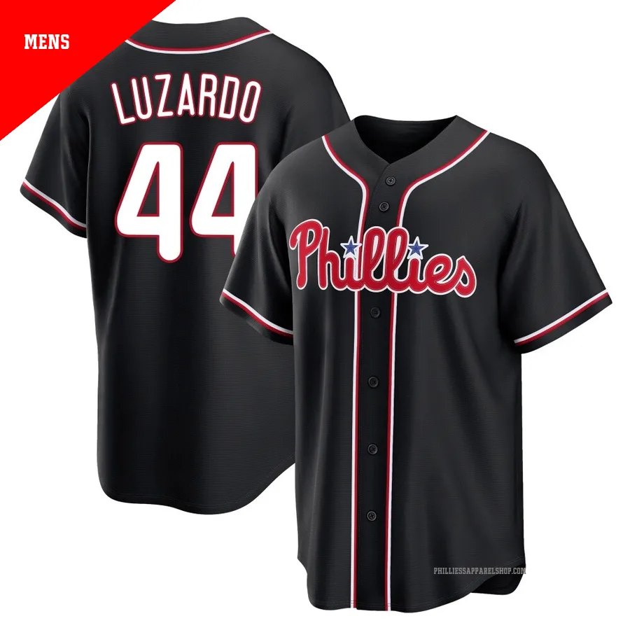 Philadelphia Phillies ＃44 Jesus Luzardo Men's Black Replica Fashion Out Jersey