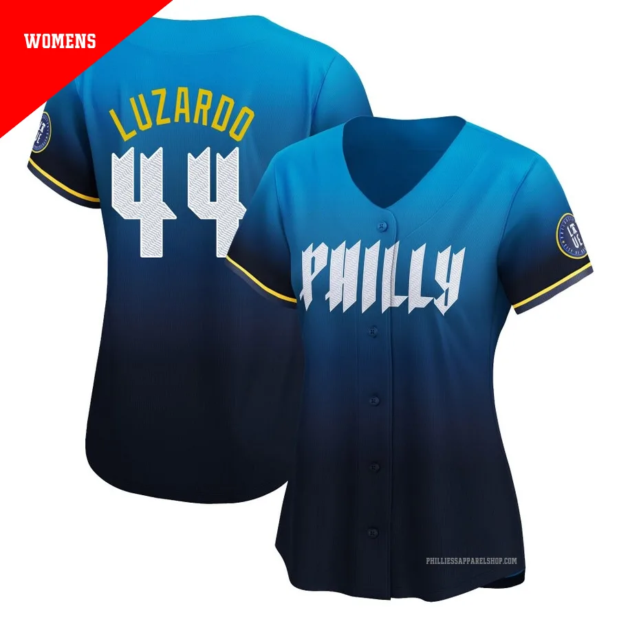 Philadelphia Phillies ＃44 Jesus Luzardo Women's Blue Limited 2024 City Connect Jersey