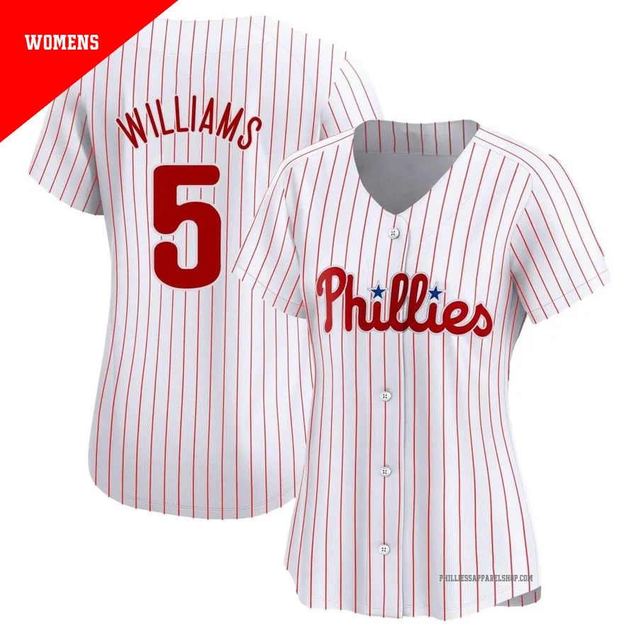 Philadelphia Phillies ＃5 Nick Williams Women's White Limited Home Jersey